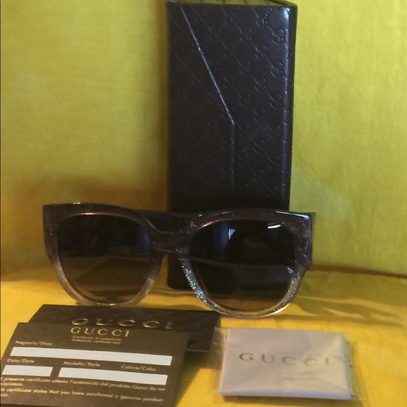 COPY - NWOT GUCCI GLITTER Square Sunglasses - Picture 3 of 8